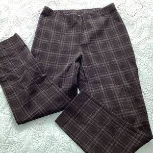 J. Jill sz S petite, ponte slim leg, grey plaid leggings